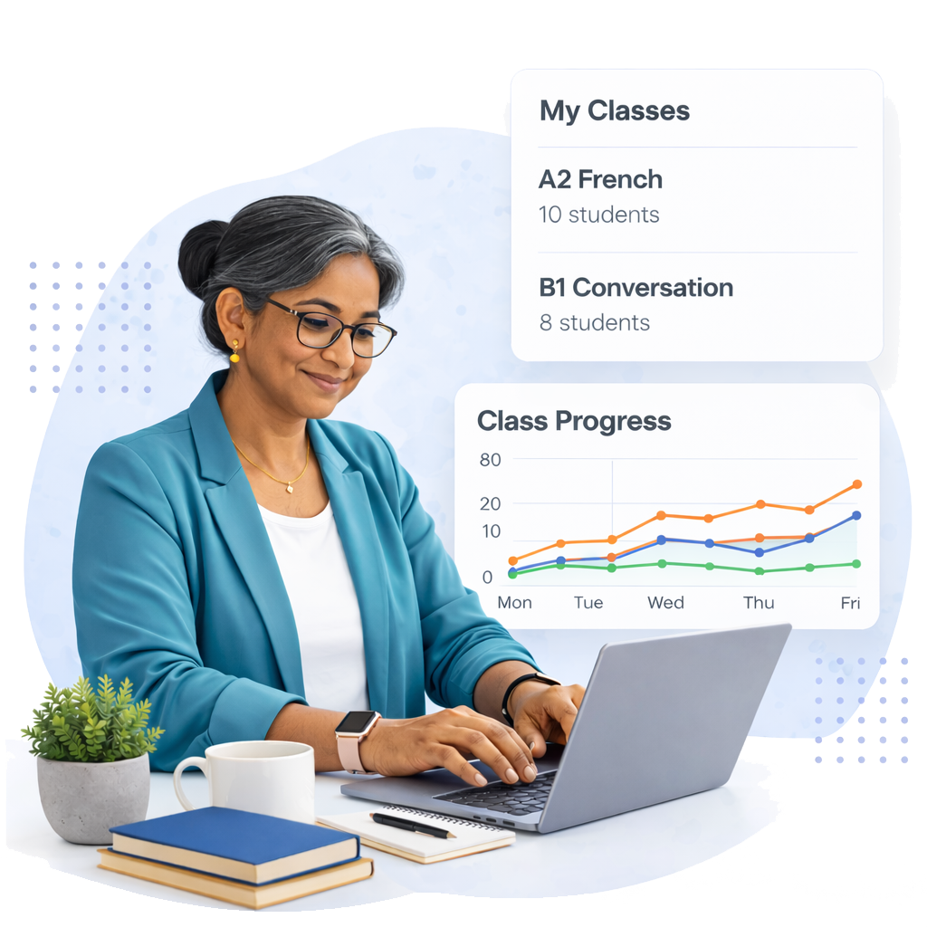 Teacher using Knowvaly